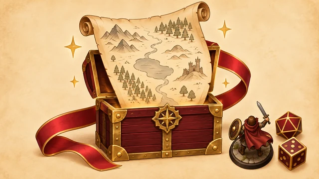 A treasure chest overflowing with free fantasy tabletop creations