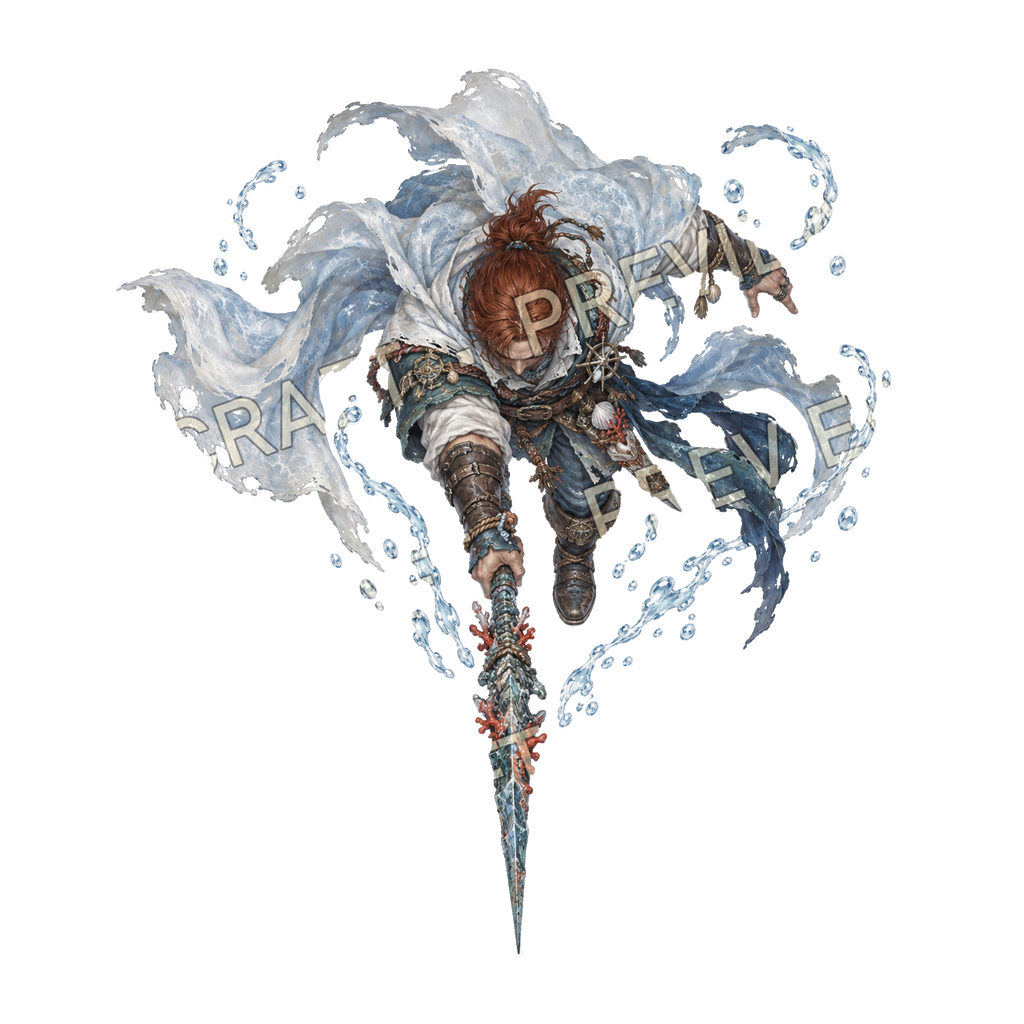 Aperçu du token vu du dessus de Lyra The Tidal Echo — Écume de combat