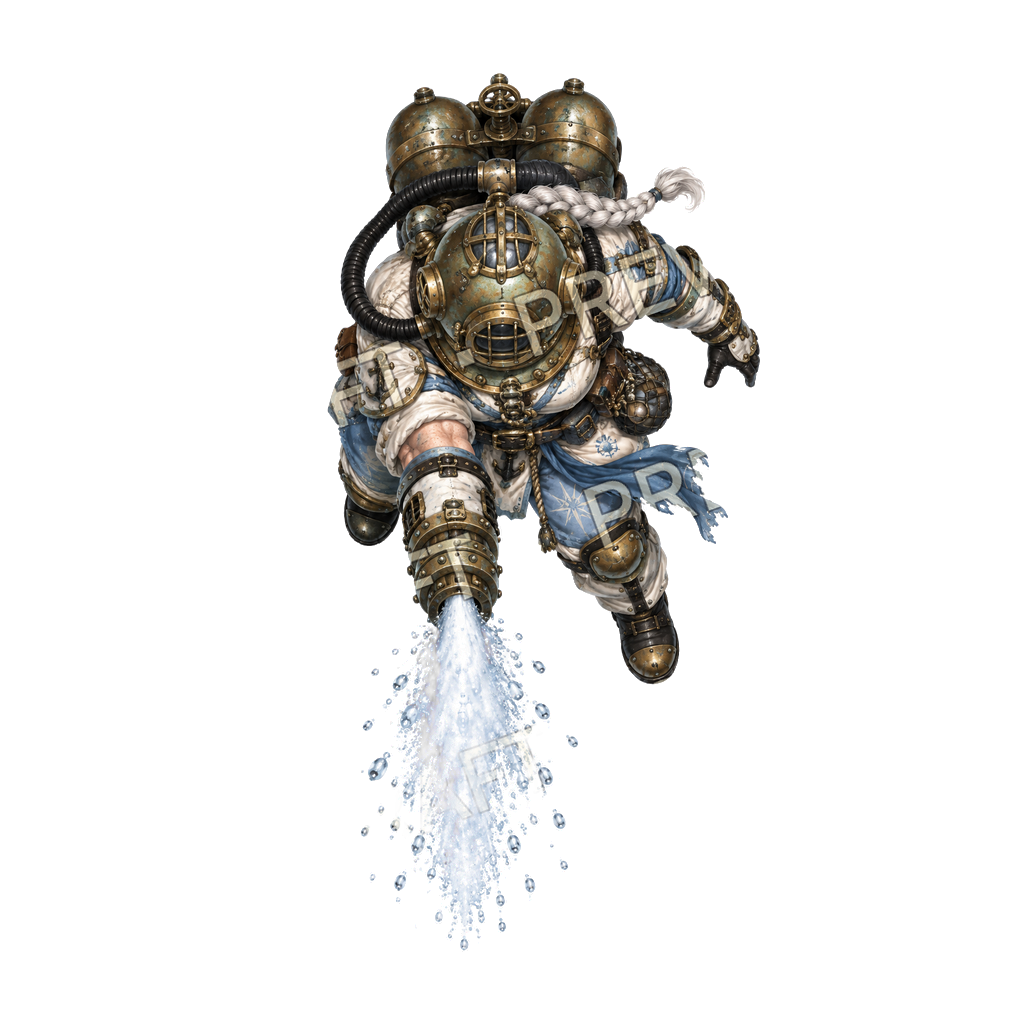 Aperçu du token vu du dessus de Doran The Diver — Écume de combat
