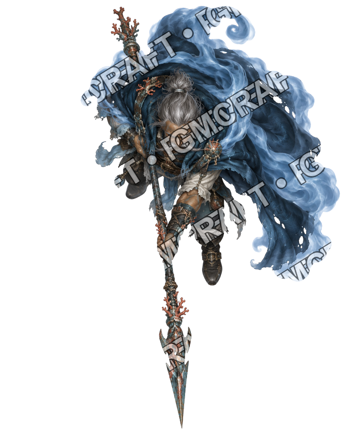 Pirate Ocean 0005 Lyra, l’Écho des marées, token vu du dessus dans une brume épaisse — aperçu du token vu du dessus