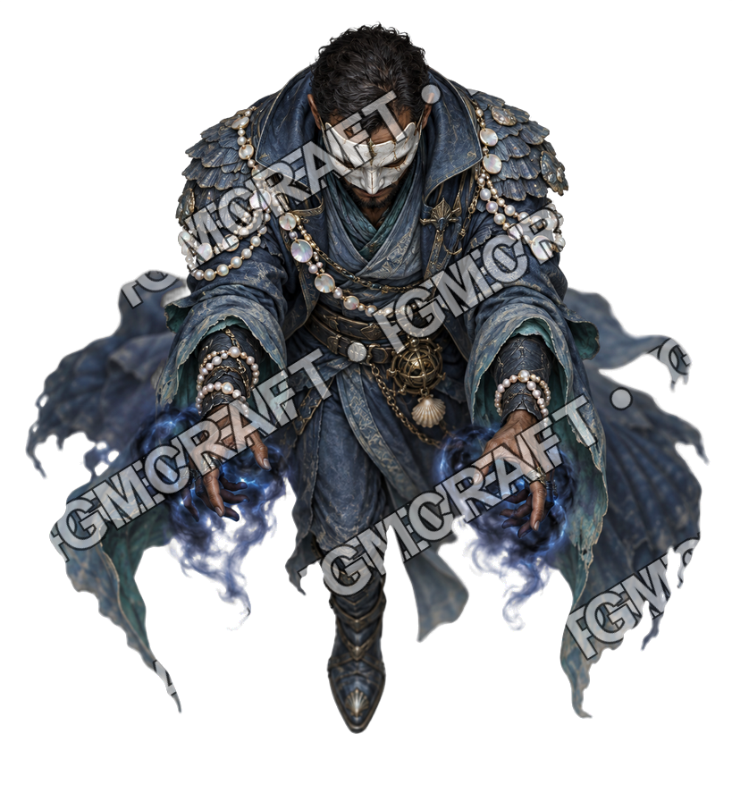 Pirate Ocean 0013 Mira, la Voix sombre, token vu du dessus dans une brume épaisse — aperçu du token vu du dessus