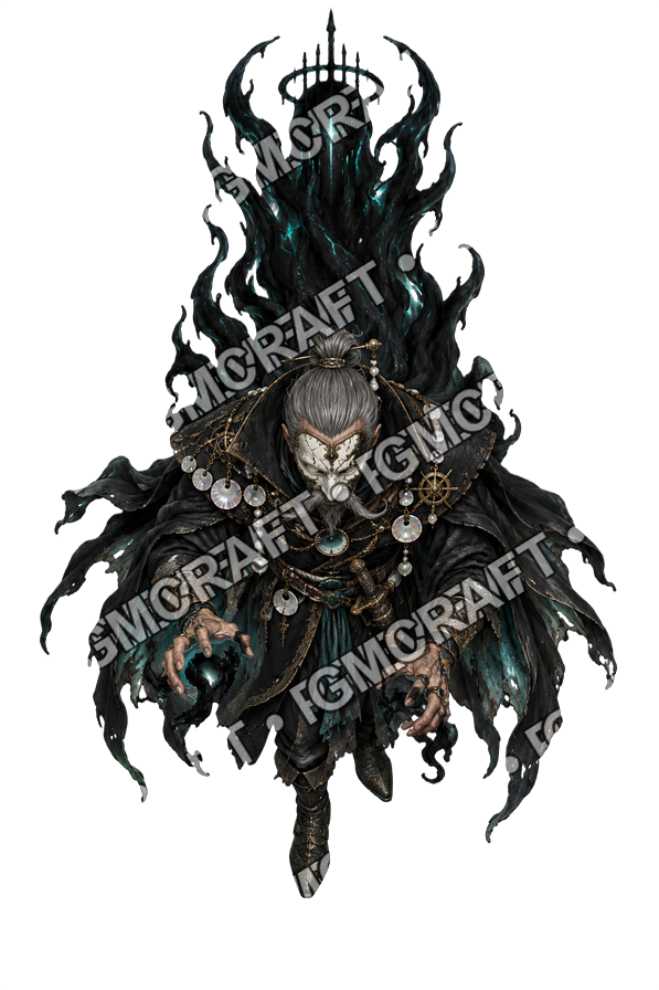 Pirate Ocean 0015 Mira, la Voix sombre, token vu du dessus projetant une ombre — aperçu du token vu du dessus