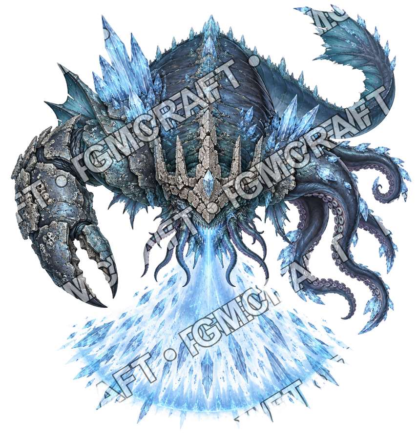 Pirate Ocean 0454 Token vu du dessus du Seigneur abyssal, lentille de glace, aperçu du token vu du dessus