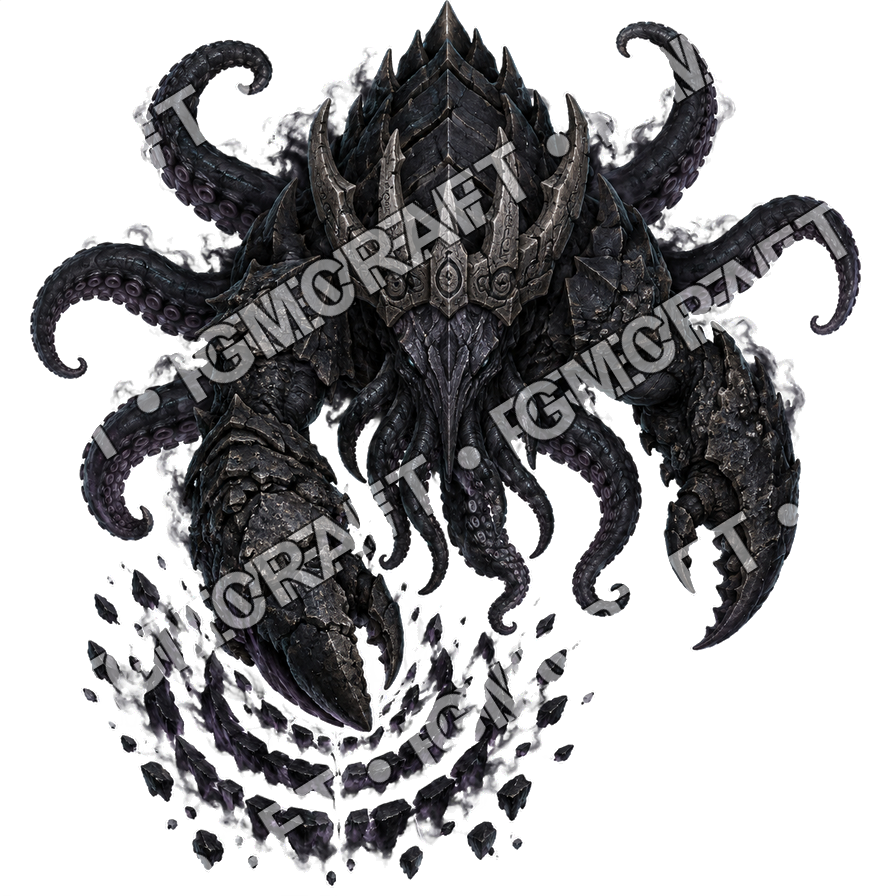 Pirate Ocean 0456 Token vu du dessus du Seigneur abyssal, lentille des ombres, aperçu du token vu du dessus