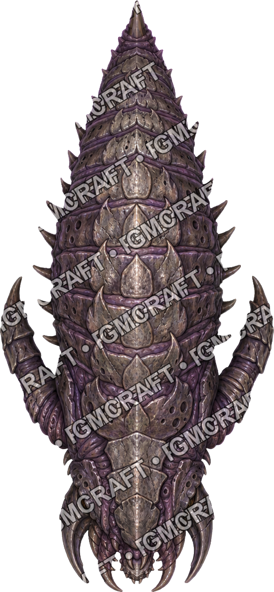 Aperçu du token vu du dessus de l’alien ver cuirassé