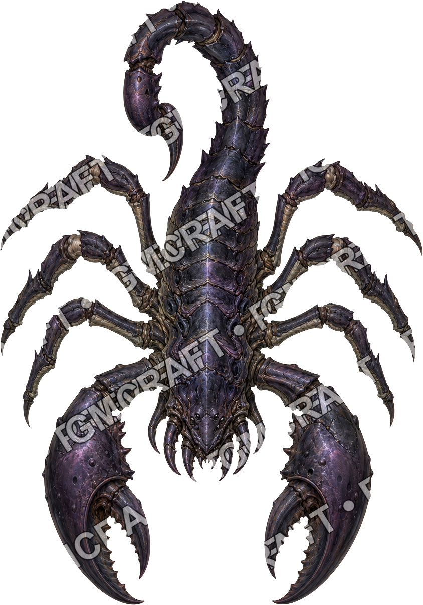 Aperçu du token vu du dessus de l’alien scorpion titan
