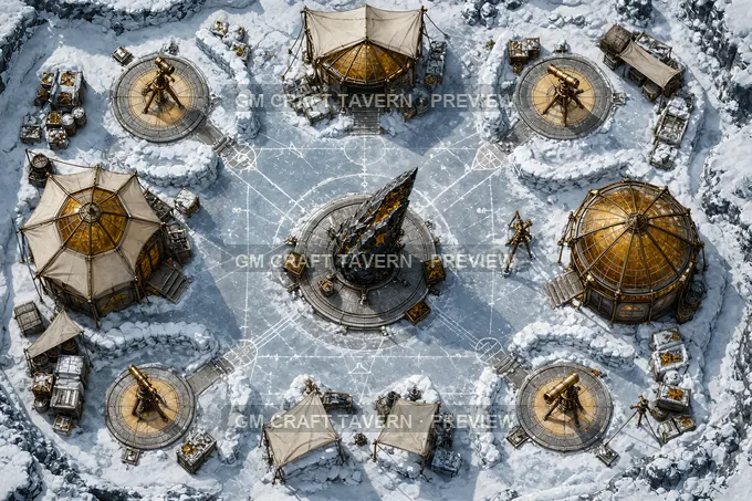 Amberglass Survey Camp battlemap preview