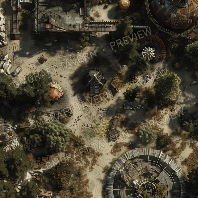 Aperçu de la battlemap Derelict Theme Par
