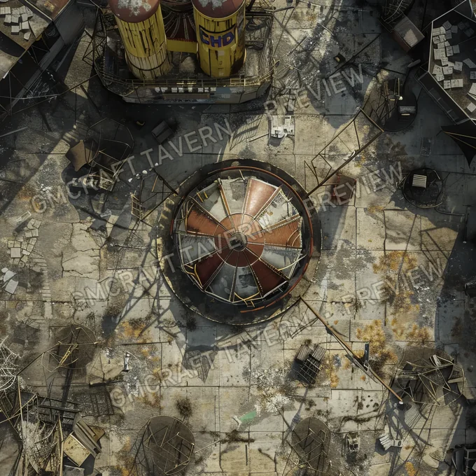 Aperçu de la battlemap Deserted Carnival Midway With Ru