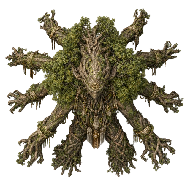 Ancient Banyan Titan top-down token preview