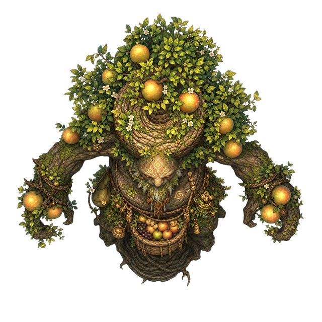 Ancient Fruit Tree Keeper top-down token preview