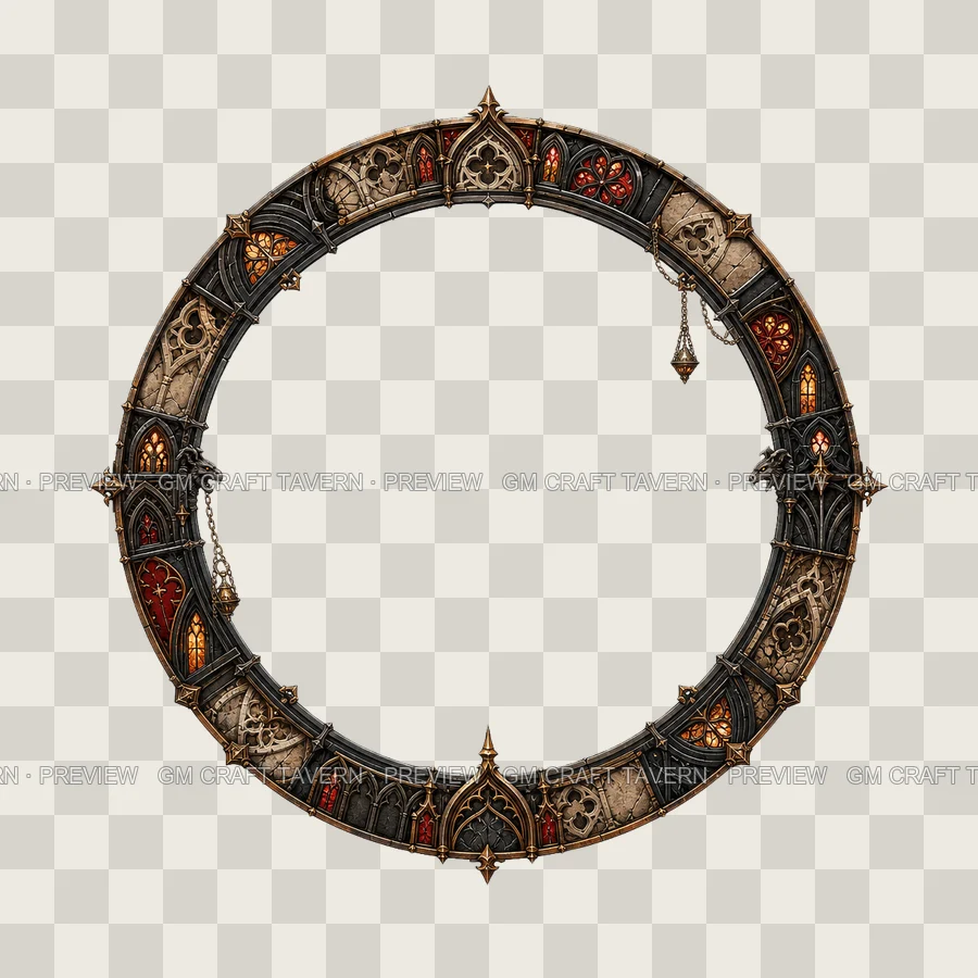 Gothic Cathedral Architecture Borders product preview 6
