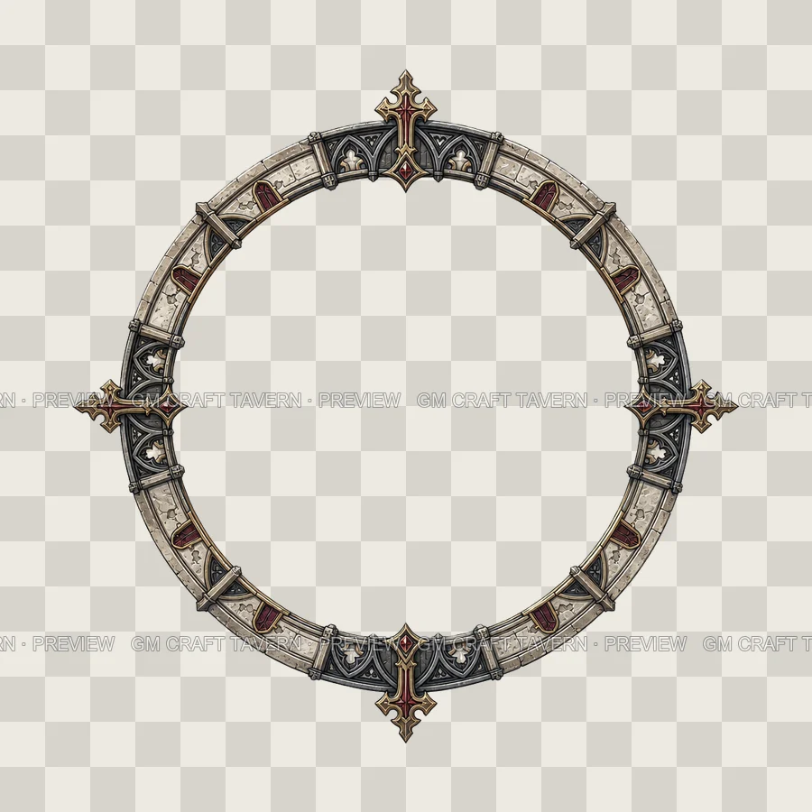 Gothic Cathedral Architecture Borders product preview 9
