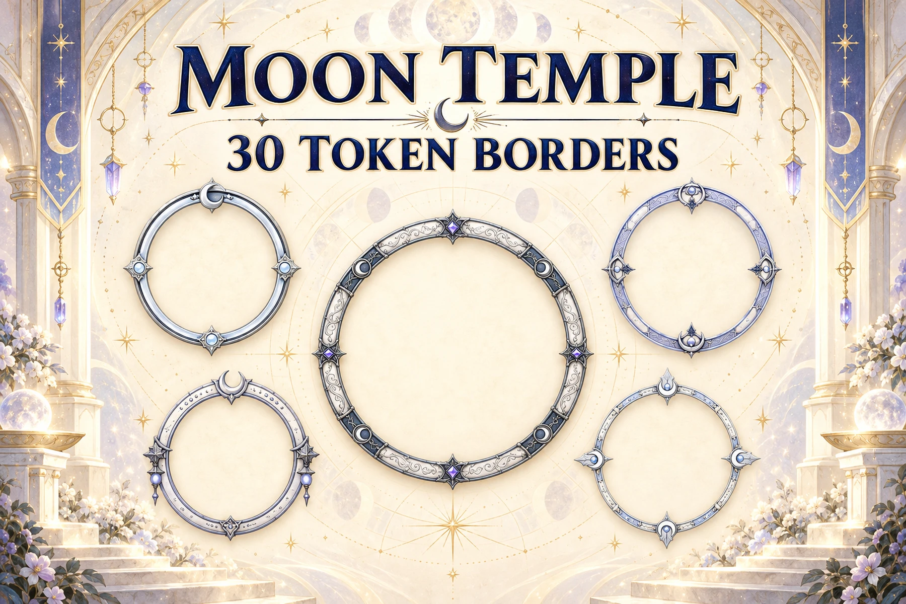 30 Moon Temple Token Borders