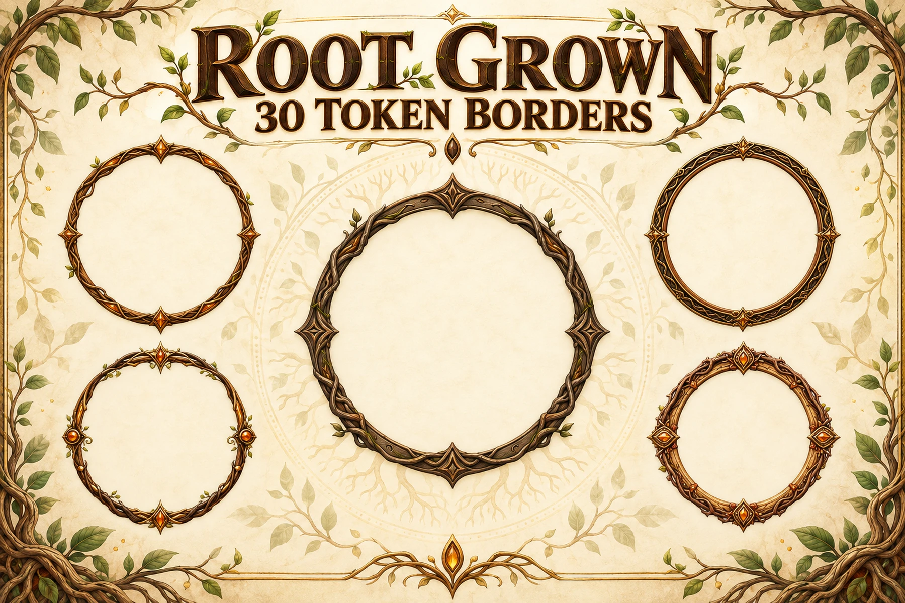 30 Root Grown Token Borders