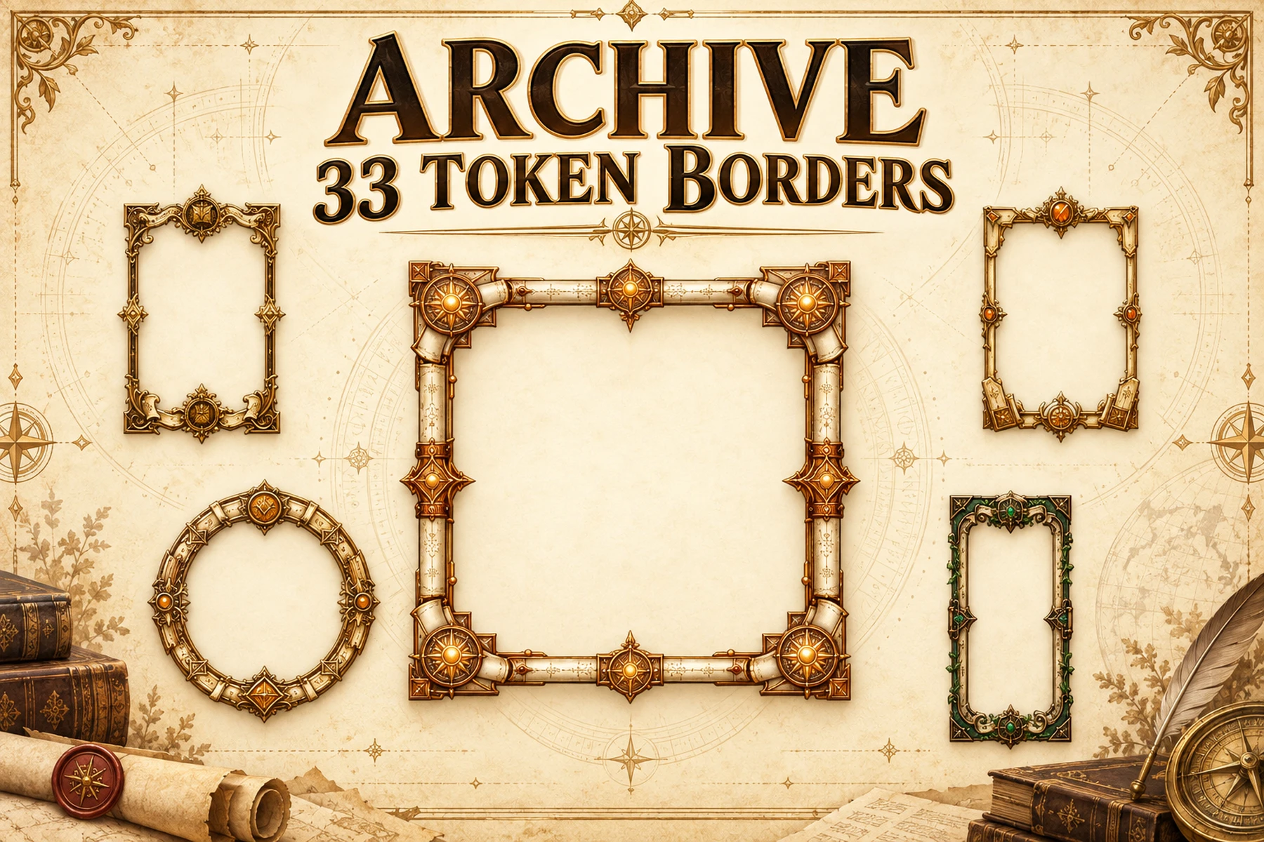 33 Archive Token Borders