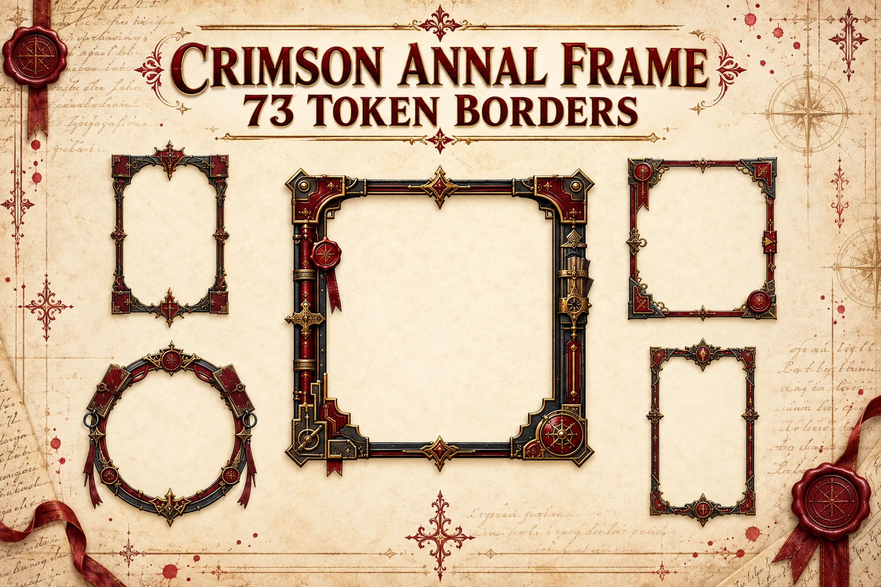 73 Crimson Annal Frame Token Borders