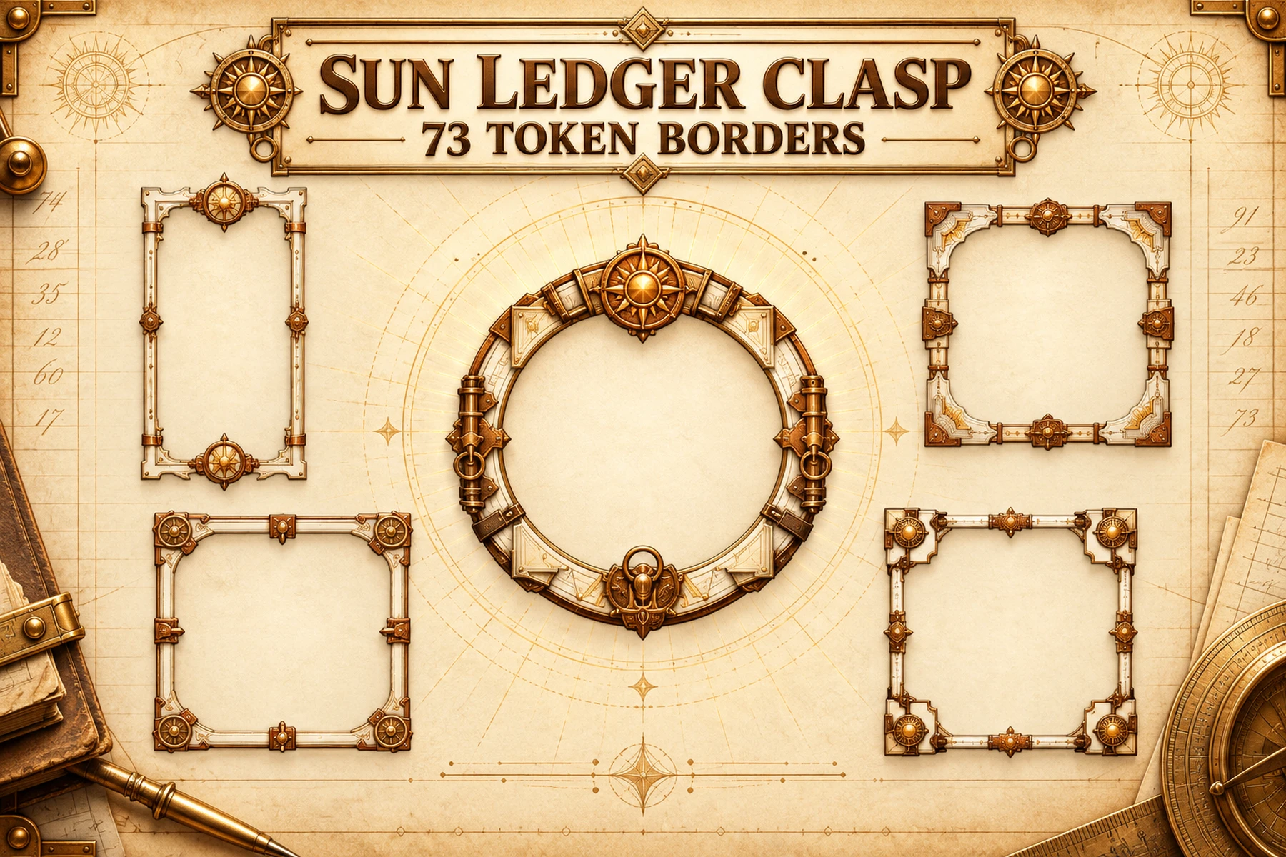73 Sun Ledger Clasp Token Borders