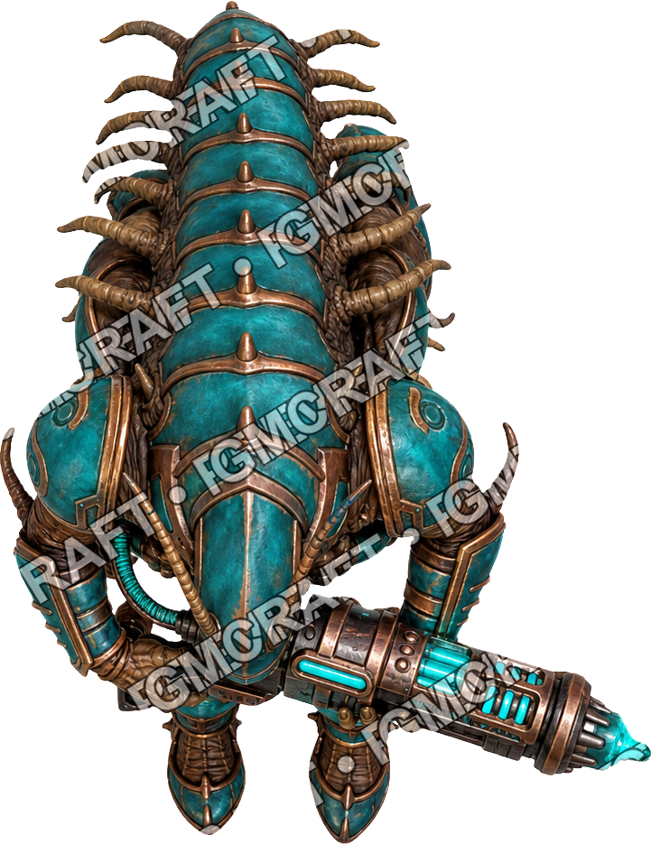 Aperçu de token vu du dessus : Xéno armé 33 Centipede
