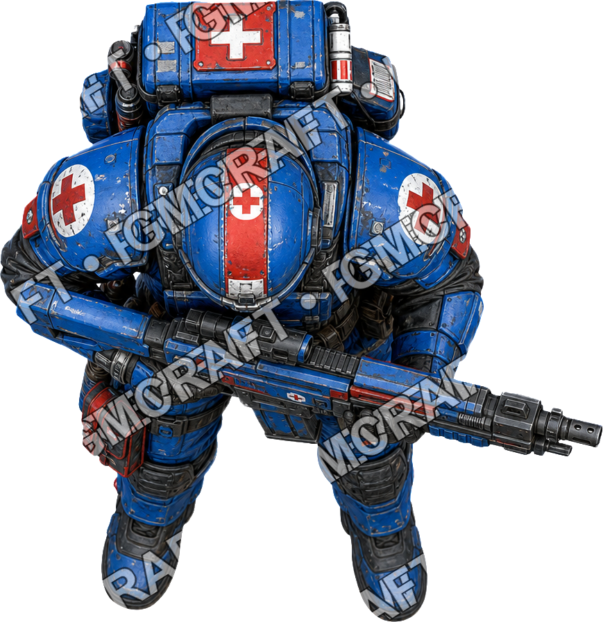 Aperçu du token vu du dessus Médecin de combat de science-fiction 05
