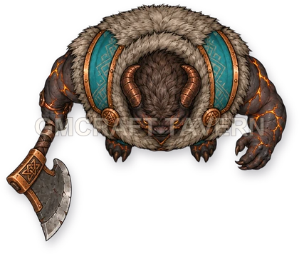 001 · Barbarian · clan brawler top-down token preview