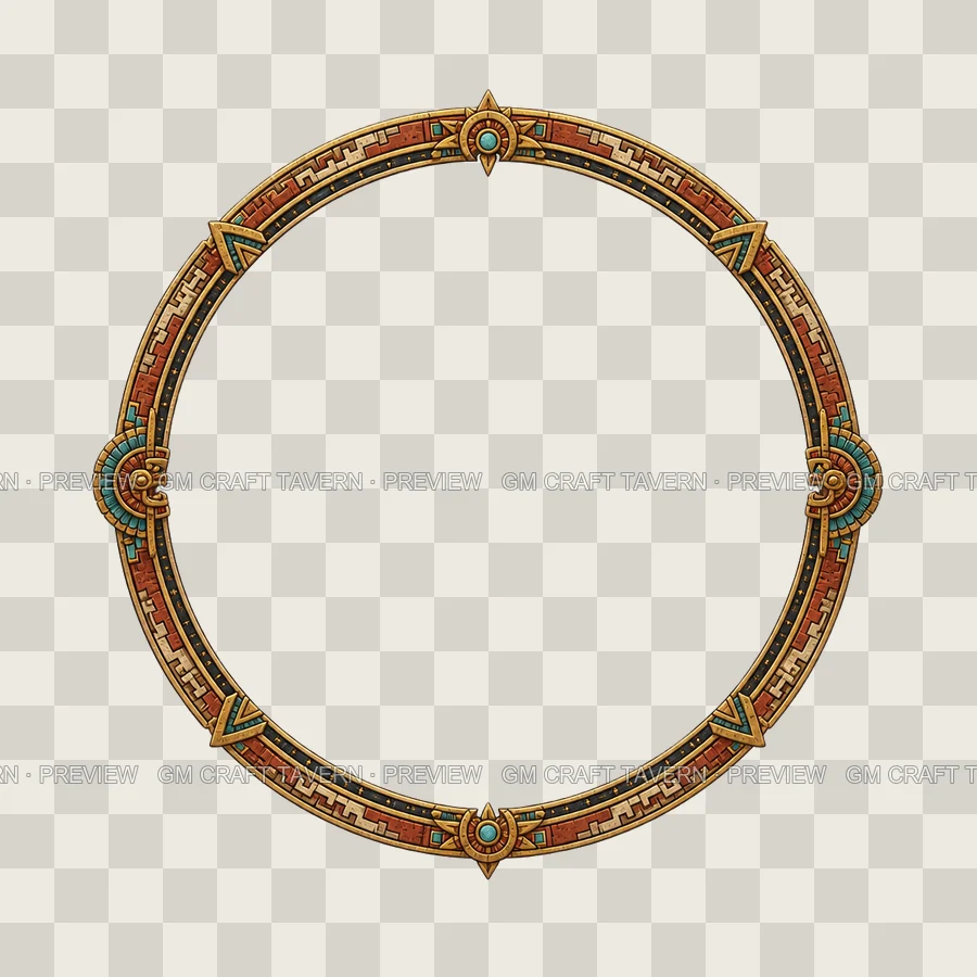 Aztec Mesoamerican Fantasy Borders product preview 7