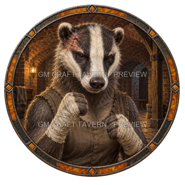 Durg Ashfield - Monk top-down token preview