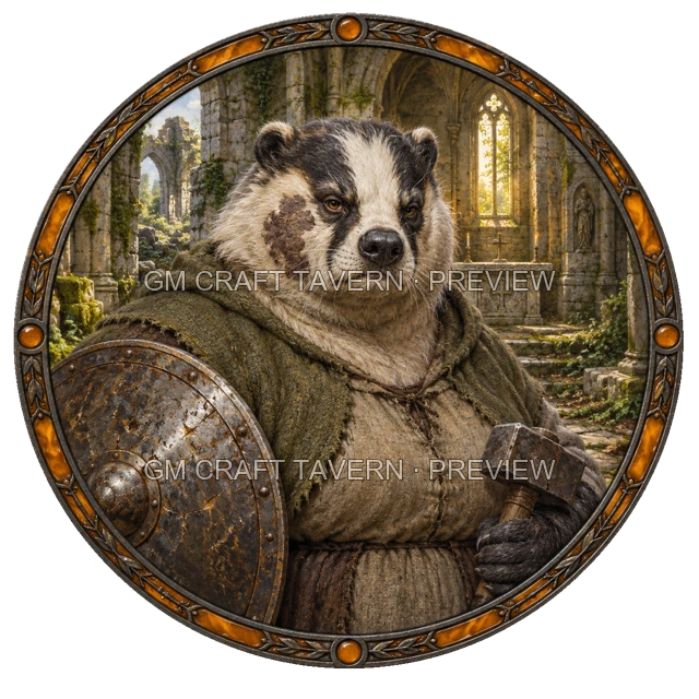 Grom Mossridge - Paladin top-down token preview