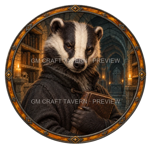 Grom Ironwell - Warlock top-down token preview