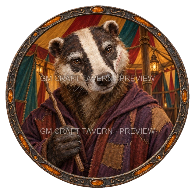 Morga Ironwell - Wizard top-down token preview