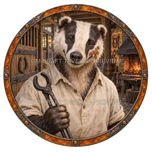 Varka Westmere - Blacksmith top-down token preview
