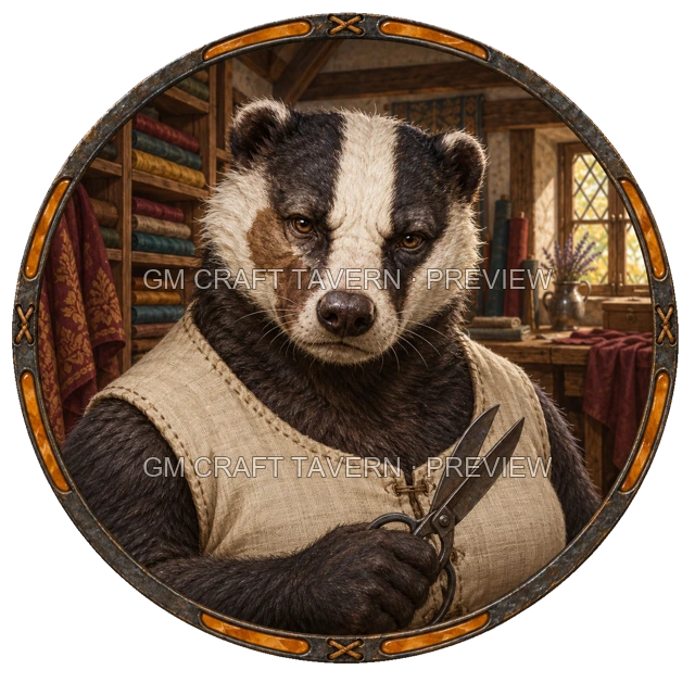 Durg Oakbend - Craftsperson top-down token preview