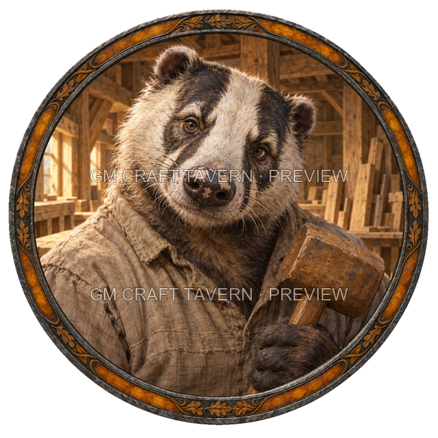 Morga Oakbend - Craftsperson top-down token preview