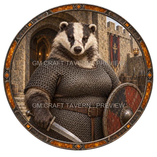 Grom Redcliff - Fighter top-down token preview