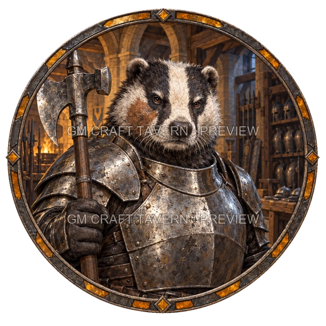 Varka Redcliff - Fighter top-down token preview