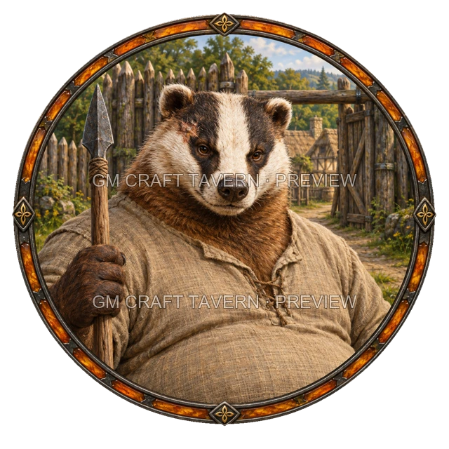 Besha Clearwell - Fighter top-down token preview