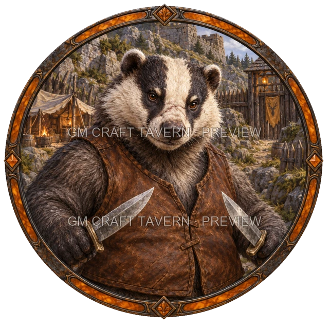 Durg Clearwell - Fighter top-down token preview