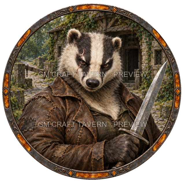 Bandit Captain top-down token preview
