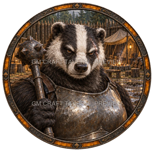 Brutal Mercenary top-down token preview