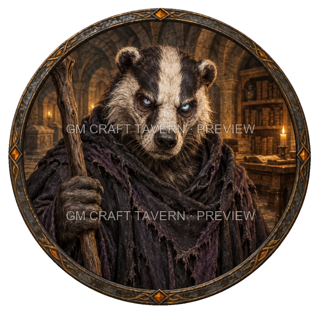 Undead Mage top-down token preview