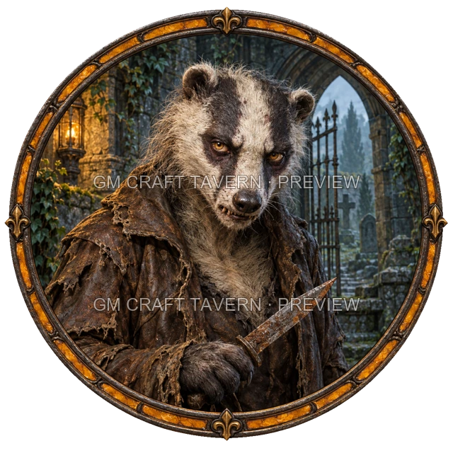 Undead Bandit top-down token preview