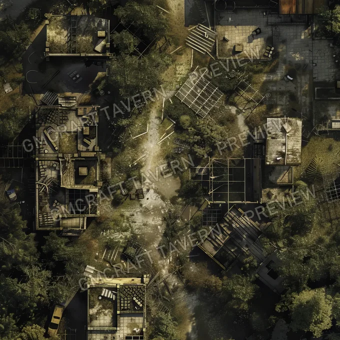 Abandoned Military Base Batt battlemap preview