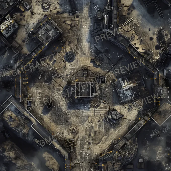 Abandoned Military Base Batt battlemap preview