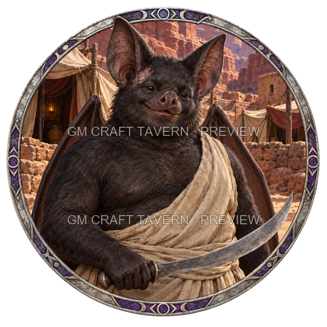 Aperçu du token vu du dessus de Varka Stonebrook - Barbare