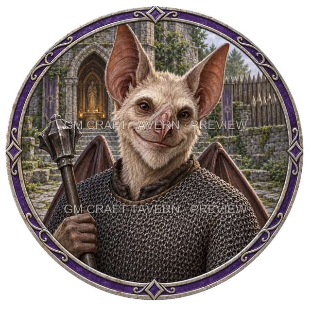 Aperçu du token vu du dessus de Varka Reedvale - Clerc