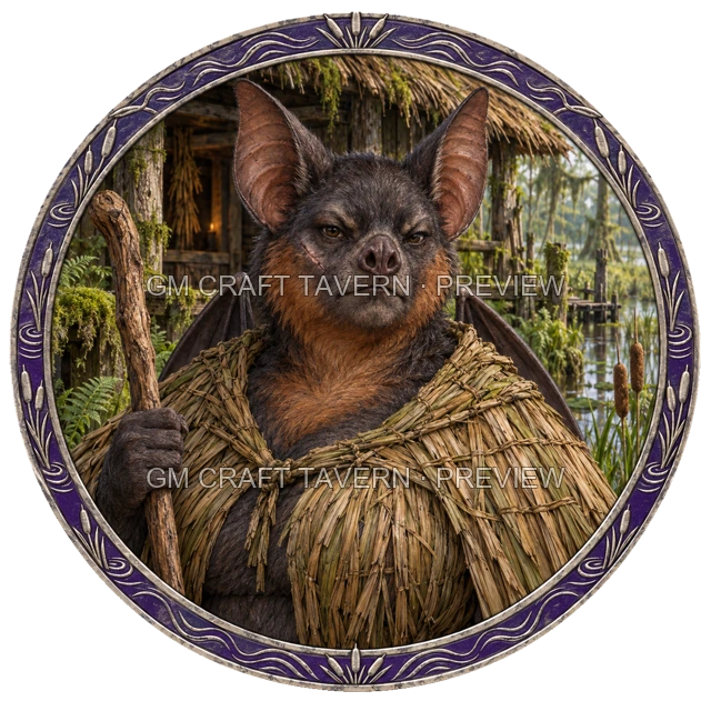 Aperçu du token vu du dessus de Durg Reedvale - Druide
