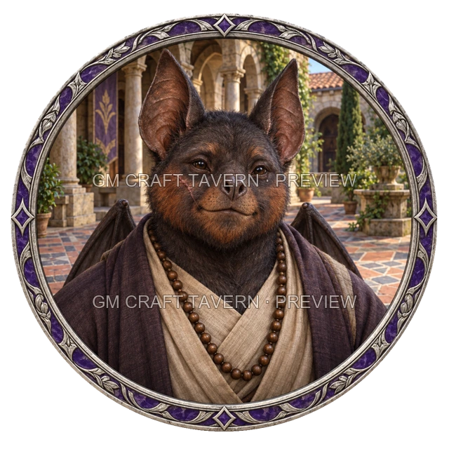Aperçu du token vu du dessus de Besha Ashfield - Moine