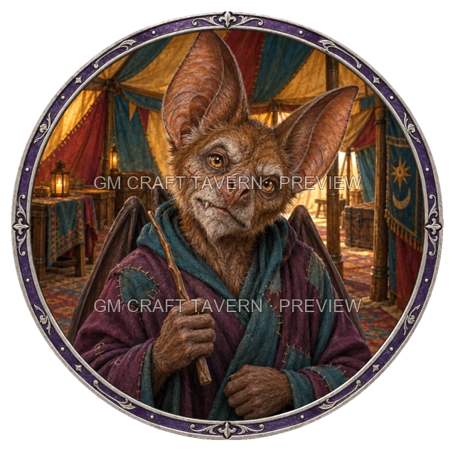 Aperçu du token vu du dessus de Morga Ironwell - Magicien