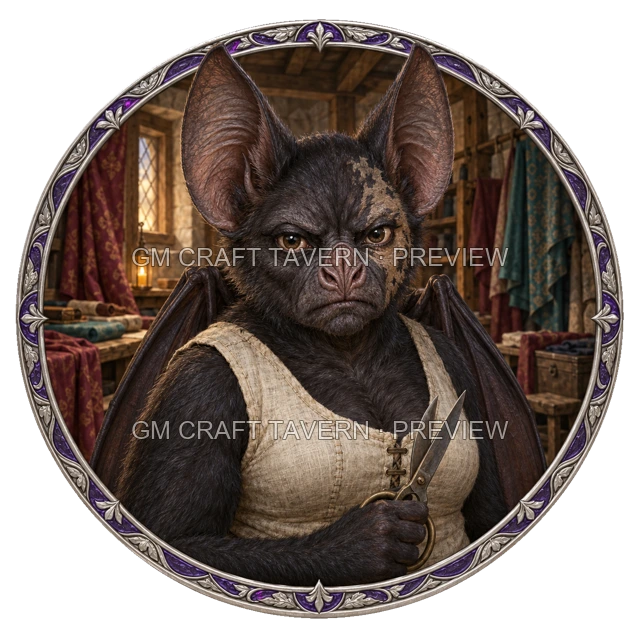 Durg Oakbend - aperçu de token d’artisan vu du dessus