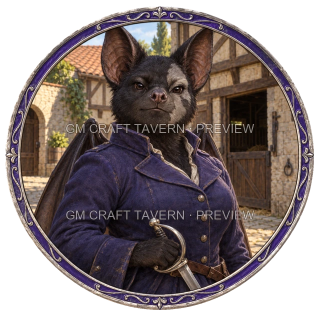 Grom Clearwell - aperçu de token de combattant vu du dessus